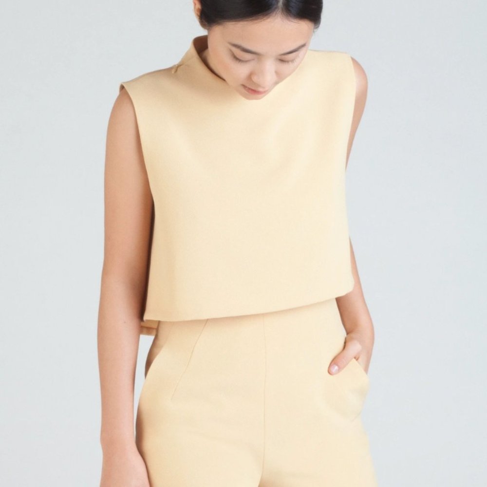 KAAREM Wind Chime Top - Butter Yellow